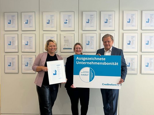 Bauunternehmen mit Crefozert ausgezeichnet Bauunternehmen mit Crefozert ausgezeichnet