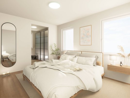 Neubau haus Ludwigsburg Schlafzimmer