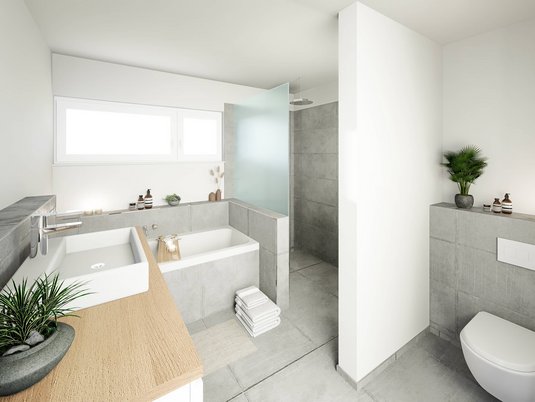 Neubau haus Ludwigsburg Badezimmer