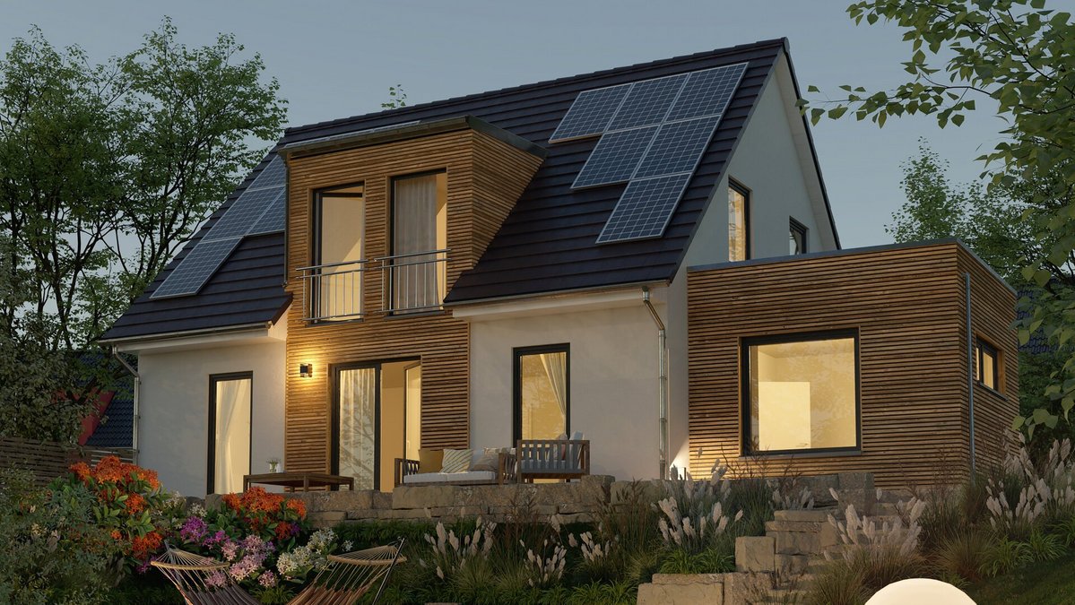 Final_Ext_Einfamilienhaus_Flair_125_Kubus_GardenView_Cam003_Holz_Abend