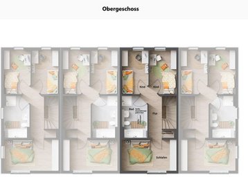 Reihenmittelhaus Obergeschoss Grundriss Neubauhaus Heilbronn Obergeschoss Grundriss